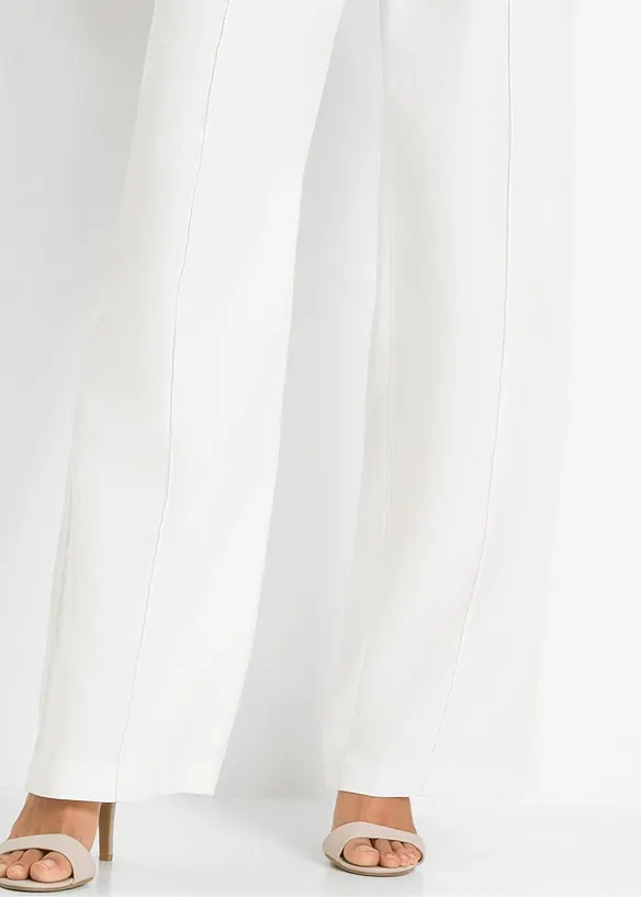 Palazzo-Hose aus luftigem Leinen-Mix, bonprix