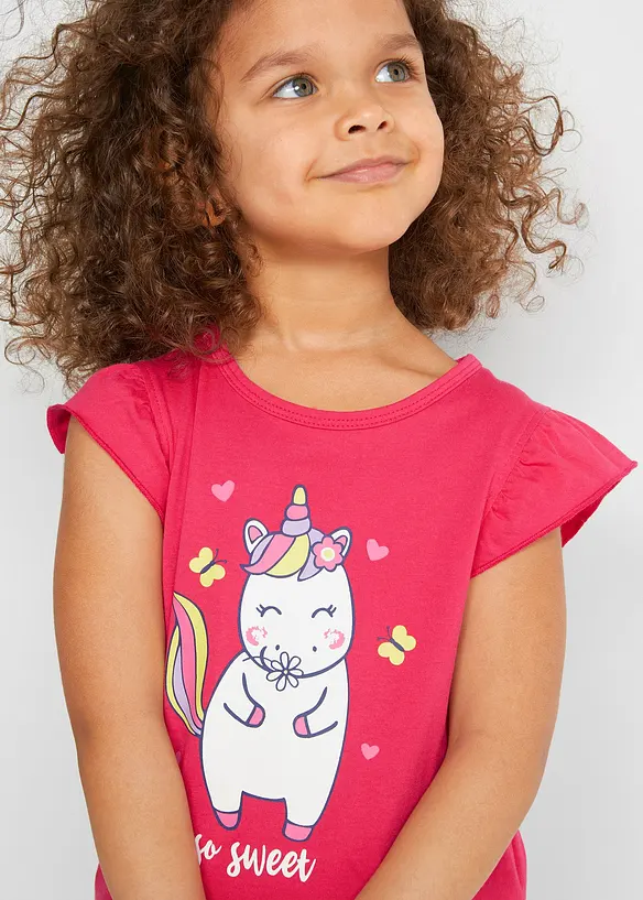 Lot de 2 T-shirts 100% coton, bonprix