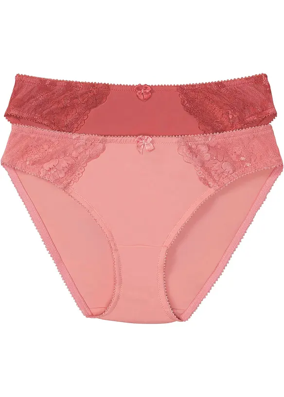Lot de 2 slips avec dentelle, bonprix