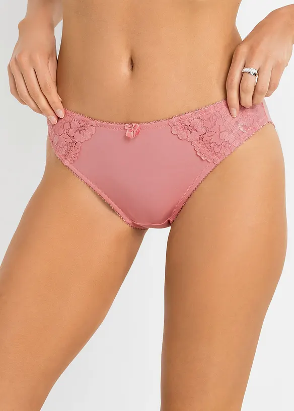 Lot de 2 slips avec dentelle, bonprix