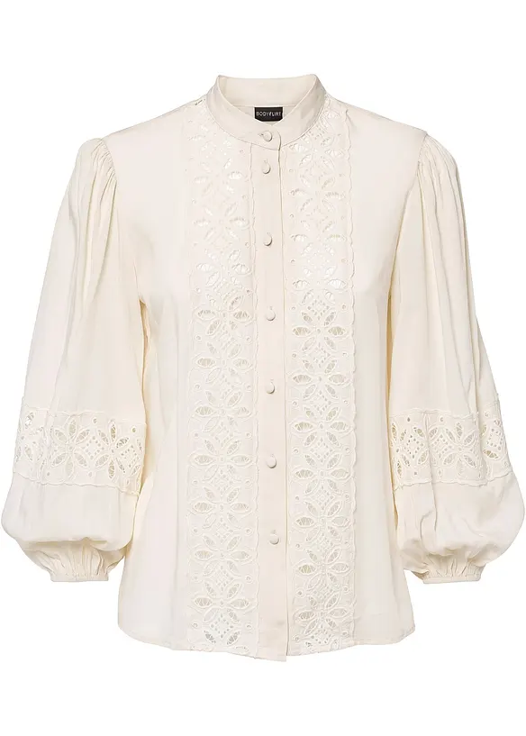 Chemisier à dentelle en viscose mélangée, bonprix