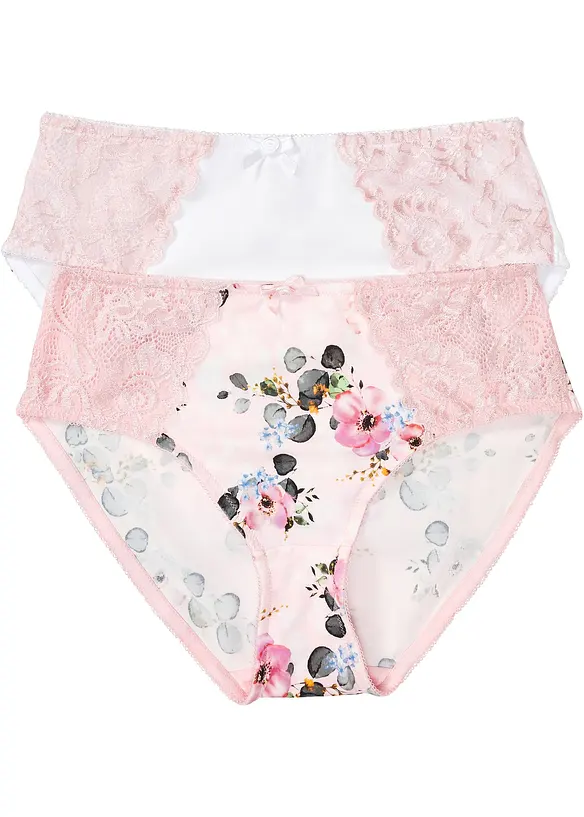 Maxislip mit zarter Spitze (2er Pack), bonprix