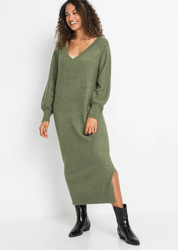 Oversized Strickkleid in Midilänge, bonprix
