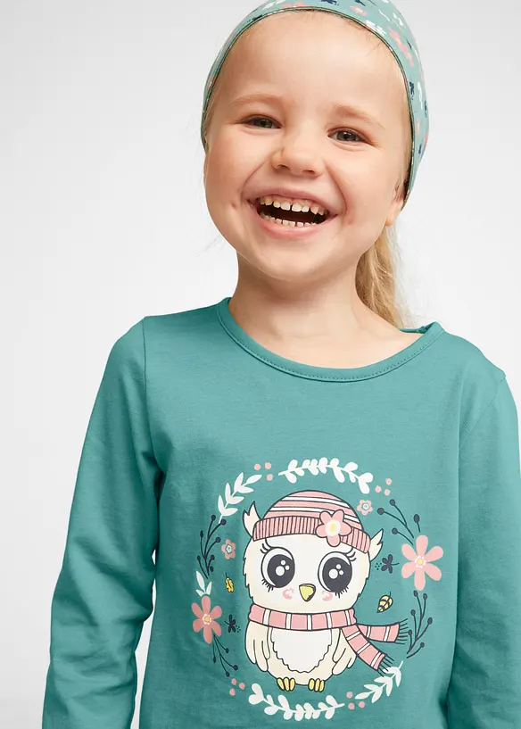 Langarmshirt, Rock, Leggings, Haarband (4-tlg.Set), bonprix