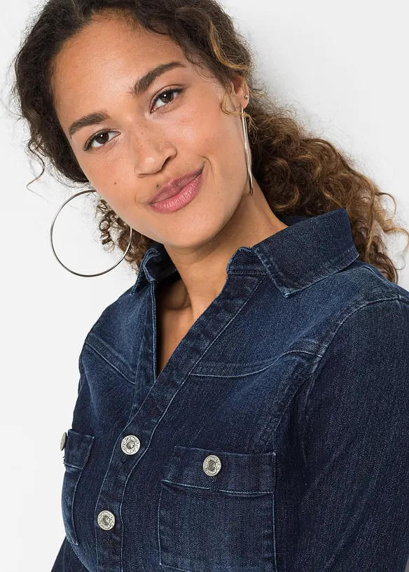 Jeans Kleid mit Gürtel, bonprix