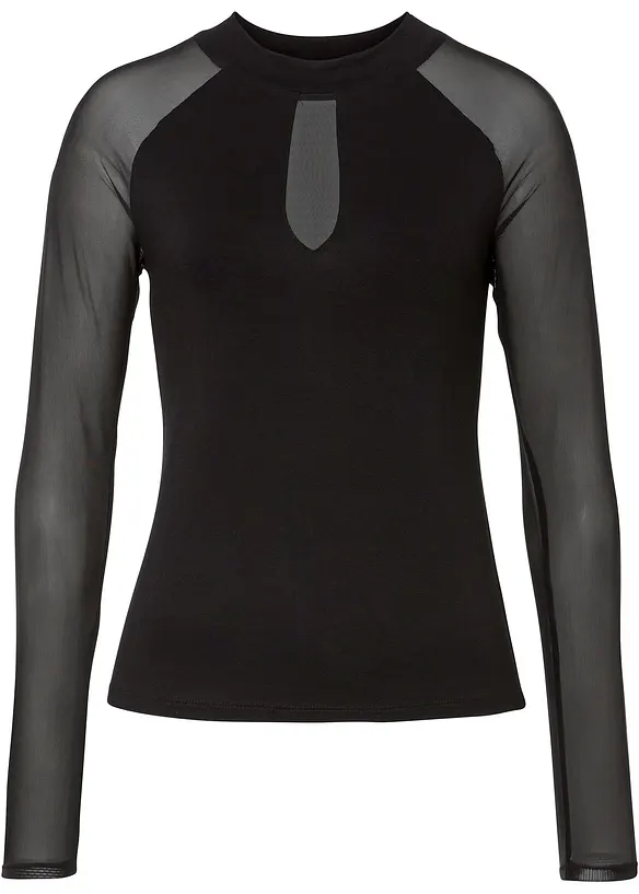 Langarmshirt aus softem Viskose-Mis, bonprix