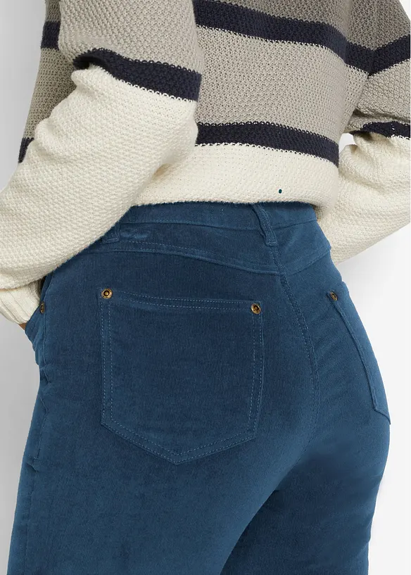 Pantalon skinny en velours côtelé extensible, bonprix
