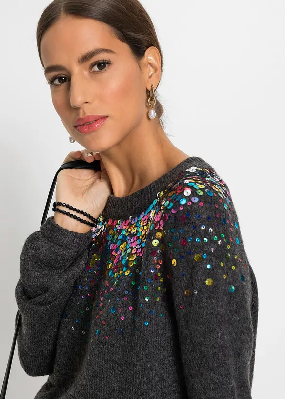 Pull à paillettes, bonprix