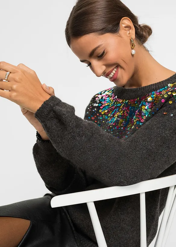 Pull à paillettes, bonprix
