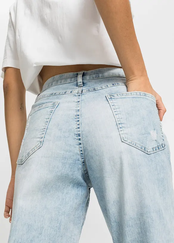 Jean Mom taille haute avec effets destroy, bonprix