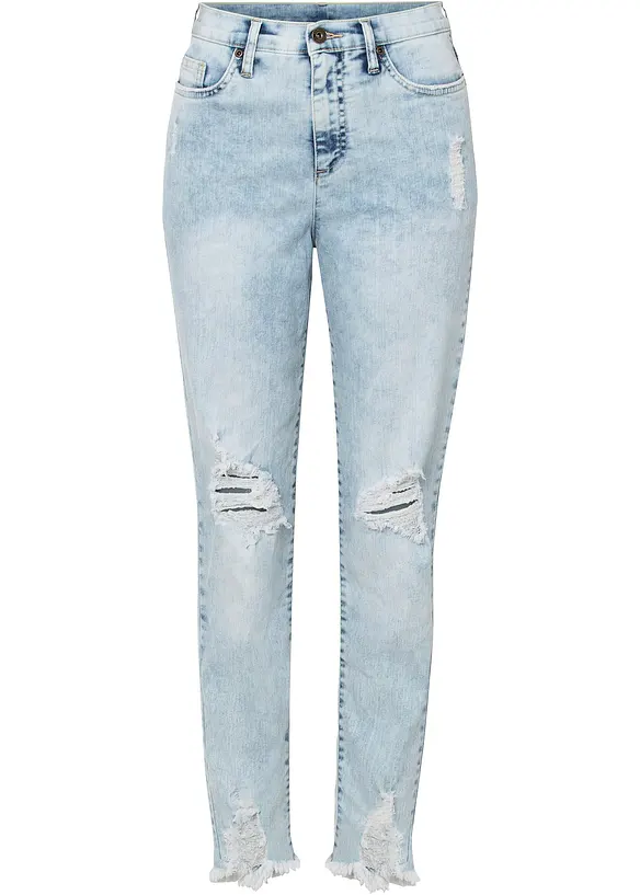 Jean Mom taille haute avec effets destroy, bonprix