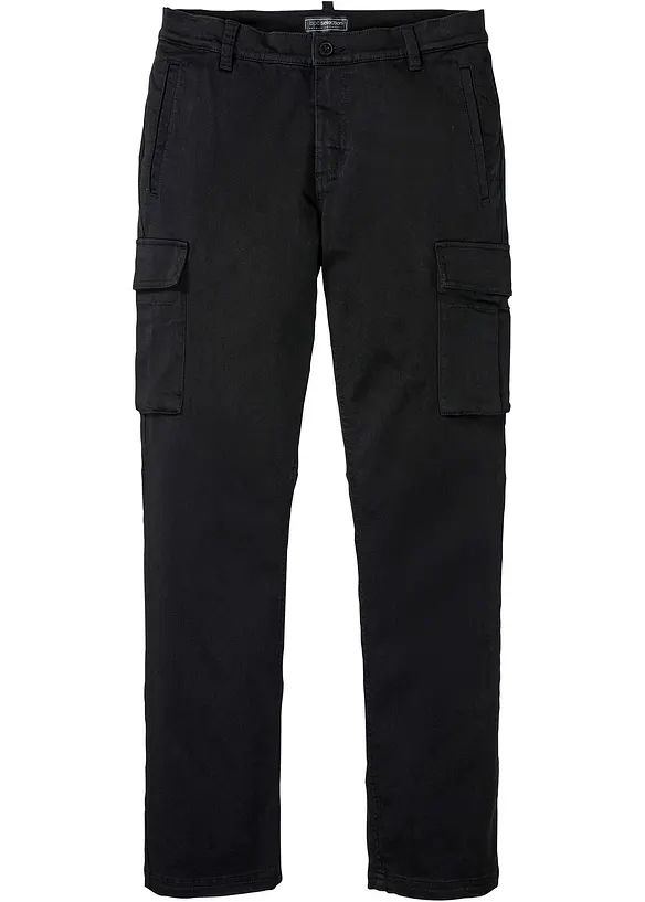 Pantalon droit en coton extensible, regular, bonprix