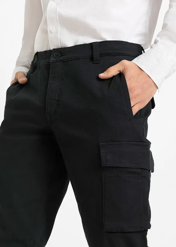 Pantalon droit en coton extensible, regular, bonprix