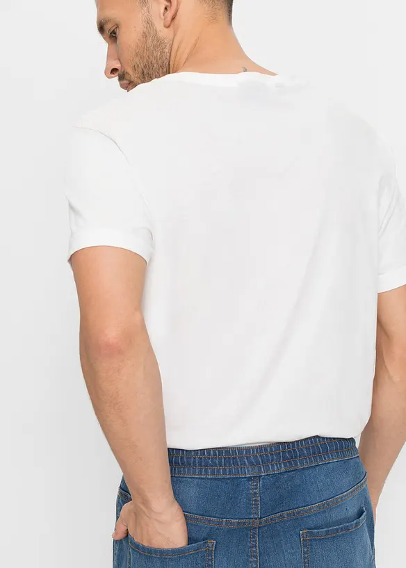 Jean droit et léger à taille élastiquée Regular, bonprix