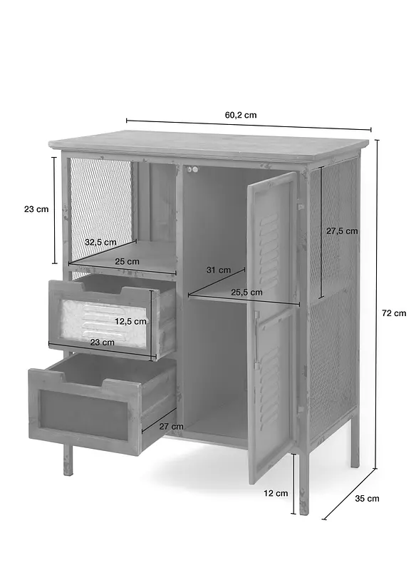 Commode style industriel, bonprix