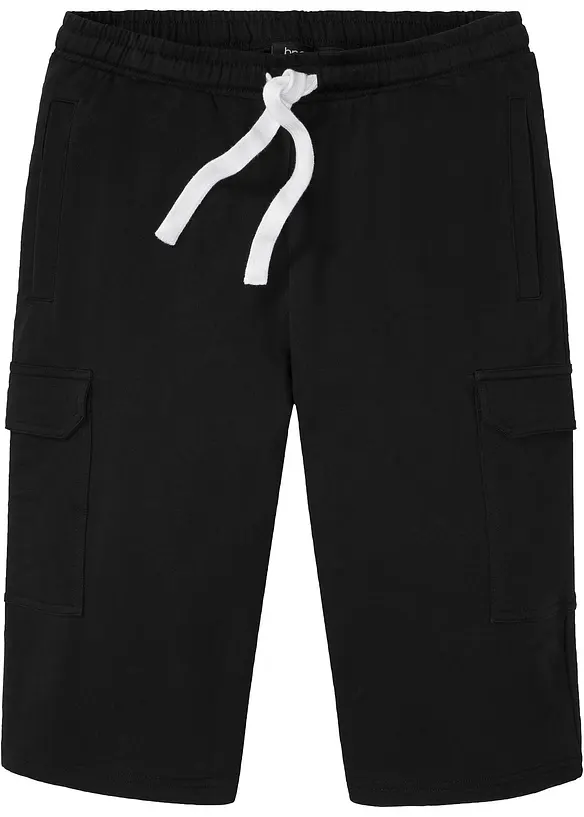 Cargo-Sweatbermuda aus reiner Bio-Baumwolle, bonprix