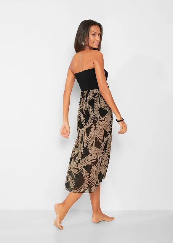 Robe bustier de plage en crêpe, bonprix