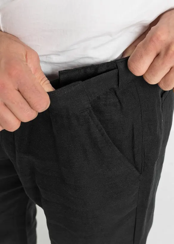 Pantalon chino Regular, 100% lin, droit, bonprix