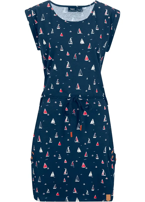 Shirtkleid mit Flügelärmeln und Druck, bonprix