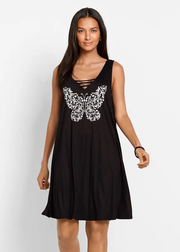 Transparentes Strandkleid aus Viskose, bonprix
