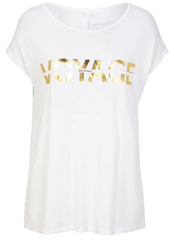 T-shirt long en viscose extensible, bonprix