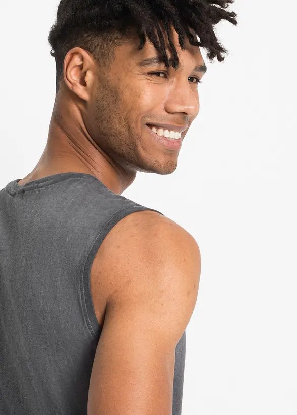 Débardeur marcel 100% coton effet délavé, bonprix