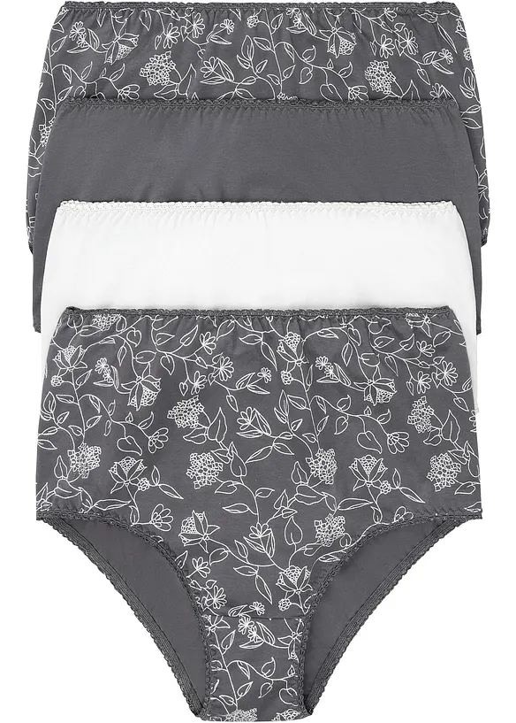 Highwaist Slip mit komfortabler Baumwolle (4er Pack), bonprix