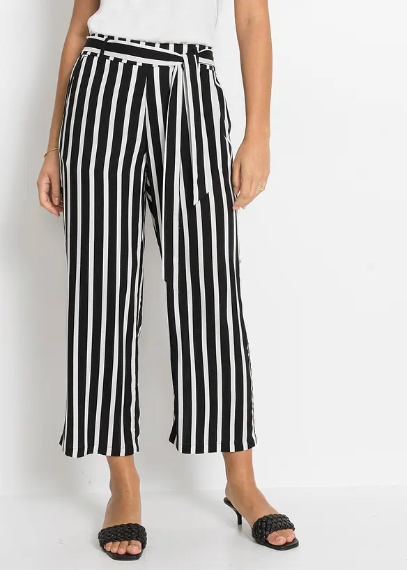 Pantalon palazzo taille haute, bonprix