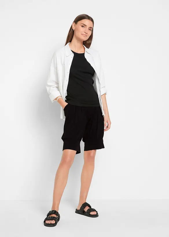 Bermuda sarouel en viscose mélangée, bonprix