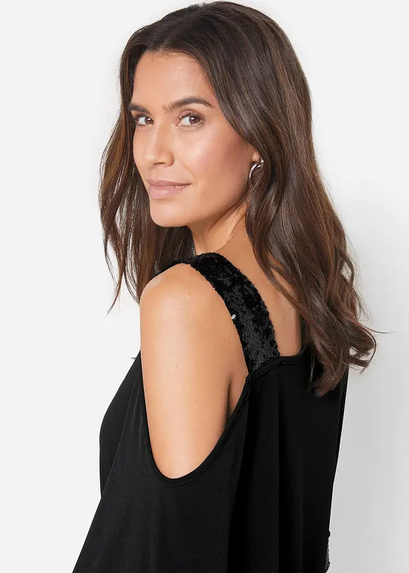 Tunique en jersey à sequins, bonprix