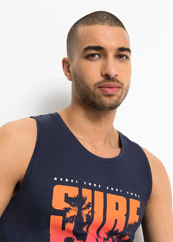 Lot de 2 débardeurs slim 100% coton, bonprix