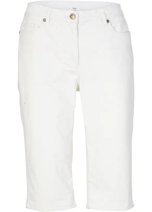 Bermuda en jean à revers, taille mi-haute, bonprix