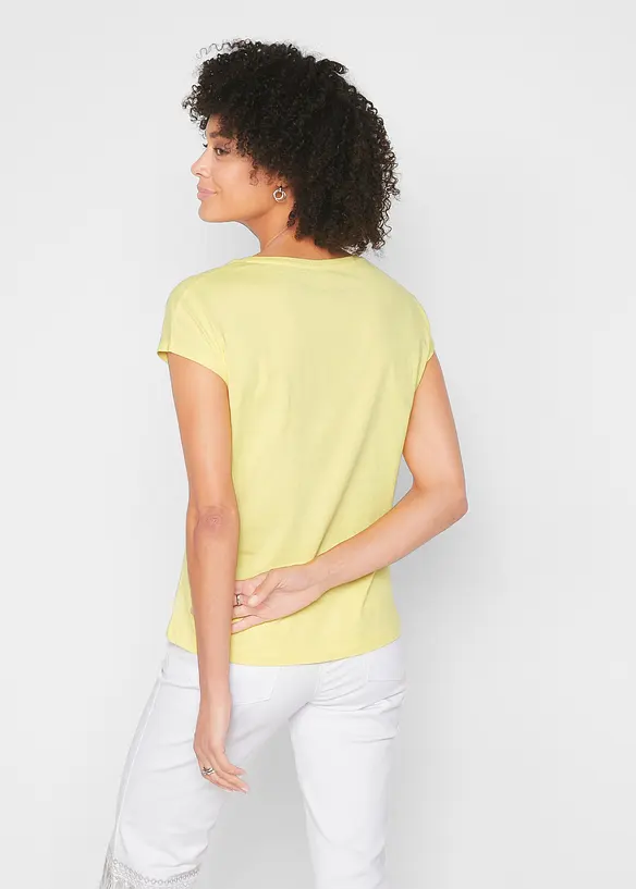 T-shirt avec inscription à sequins, bonprix
