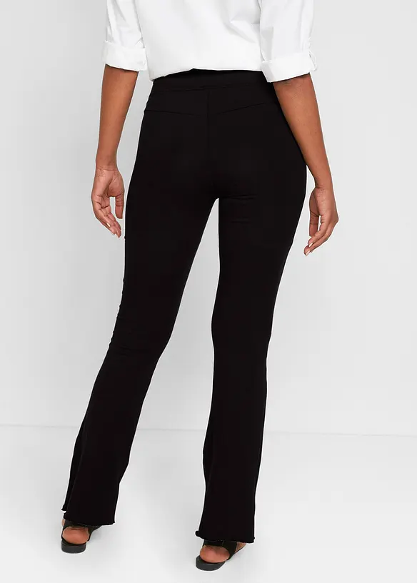 Lot de 2 leggings évasés en coton mélangé, bonprix