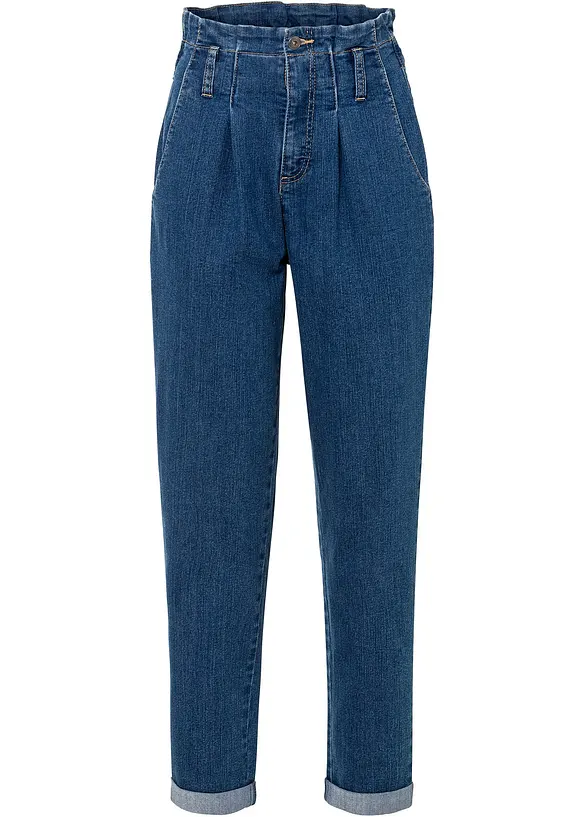 Jean mom extensible, taille haute, bonprix