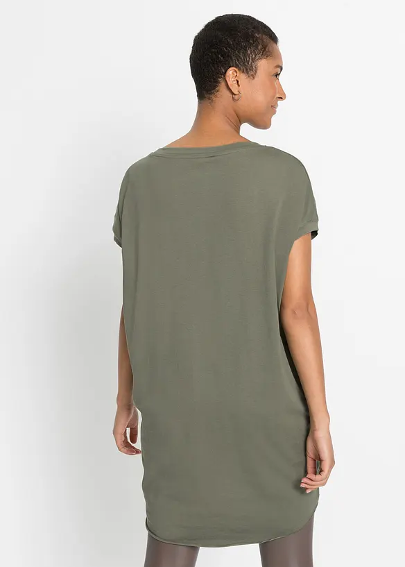 T-shirt long 100% coton, bonprix