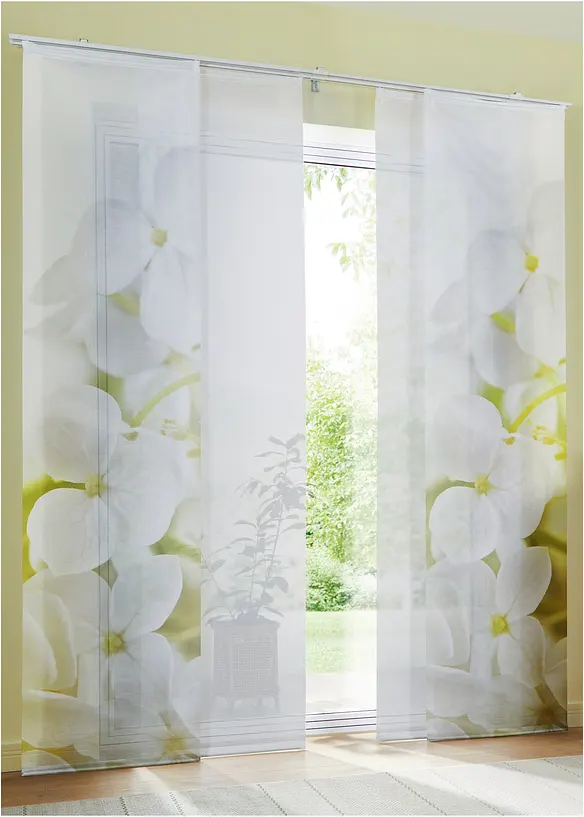 Panneaux coulissants avec fleurs d'orchidée (Ens. 2 pces.), bonprix