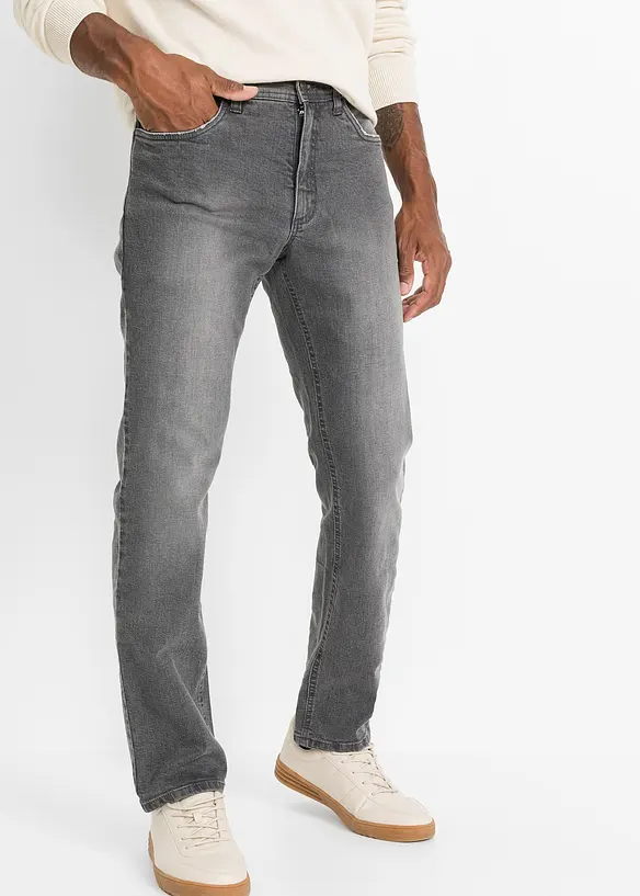 Jean droit extensible coupe confort, Regular, bonprix