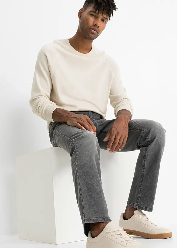 Jean droit extensible coupe confort, Regular, bonprix