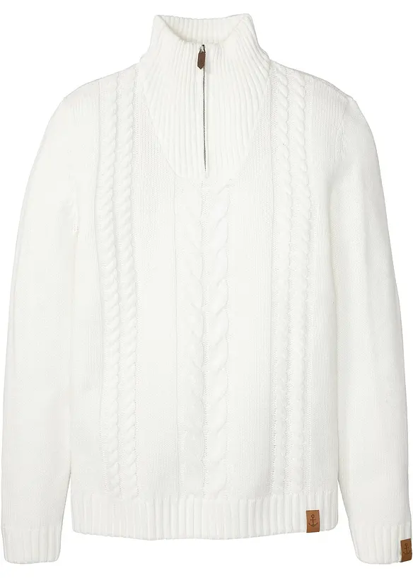 Pull camionneur en grosse maille torsadée, bonprix