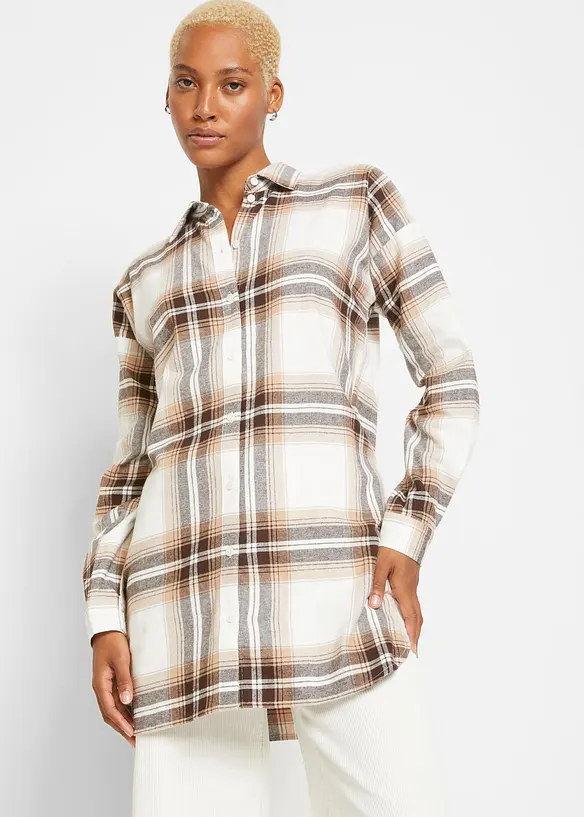 Chemisier en flanelle 100% coton, bonprix