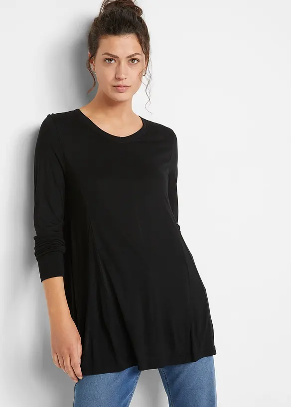 Langarm-Shirt aus softer Viskose, bonprix