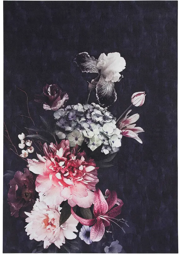 Tapis lavable avec de grandes fleurs, bonprix