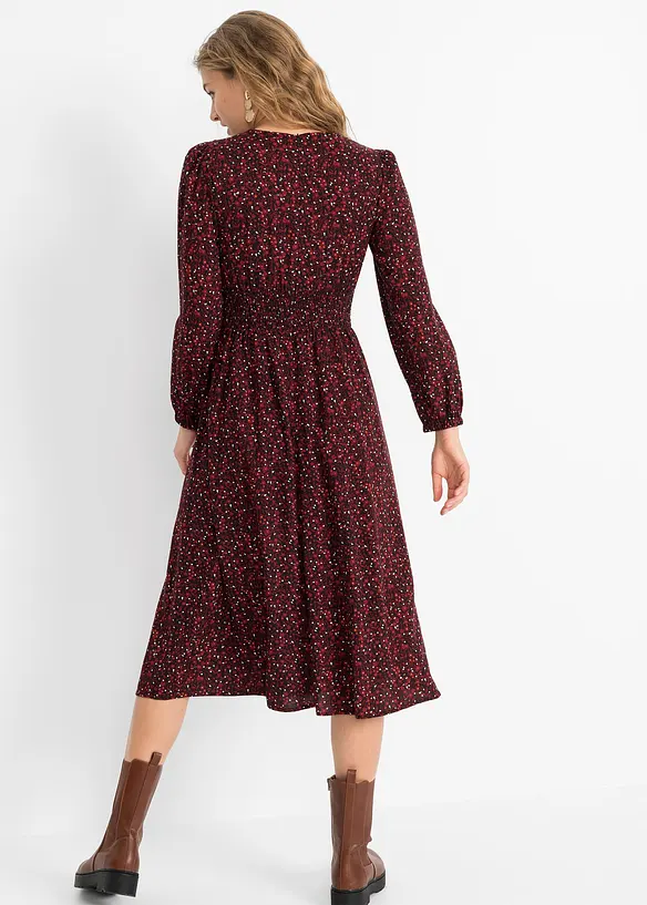 Robe midi à imprimé floral, bonprix