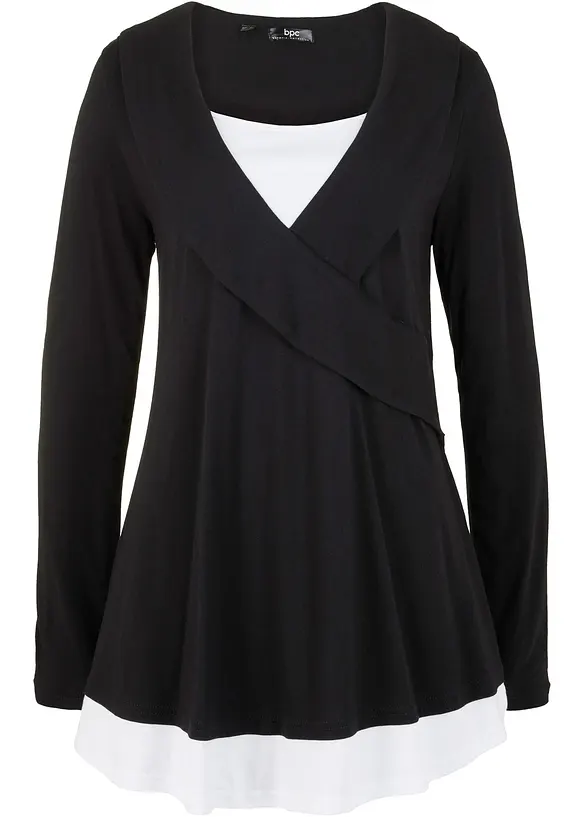 Tunika-Shirt aus Baumwoll-Viskose-Mix, bonprix