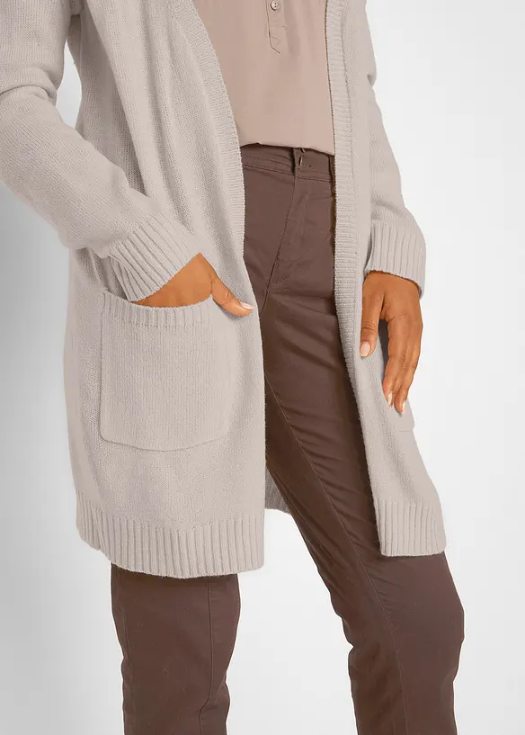 Gilet long en maille, bonprix