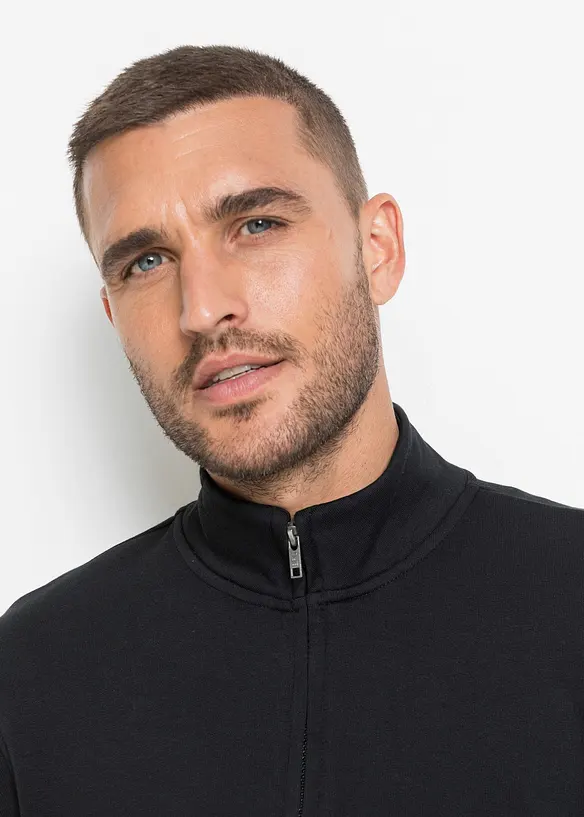 Sweat zippé à col montant, bonprix