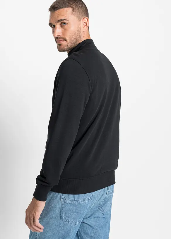 Sweat zippé à col montant, bonprix