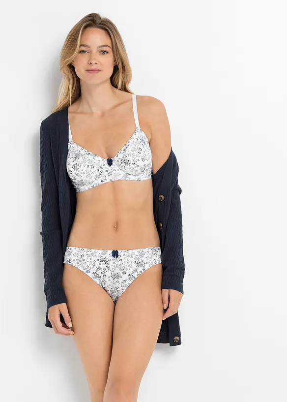 Lot de 3 soutiens-gorge coton à armatures, bonprix