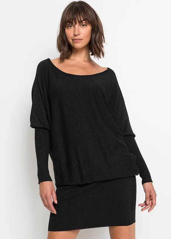 Robe fluide en maille de viscose mélangée, bonprix